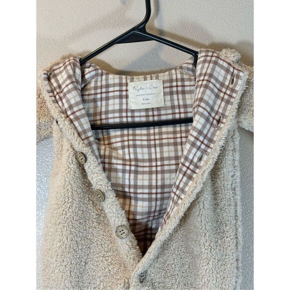 Rylee + Cru Outerwear Collection Infant Baby Teddy Footed One Piece 0-3 Months - Picture 4 of 10